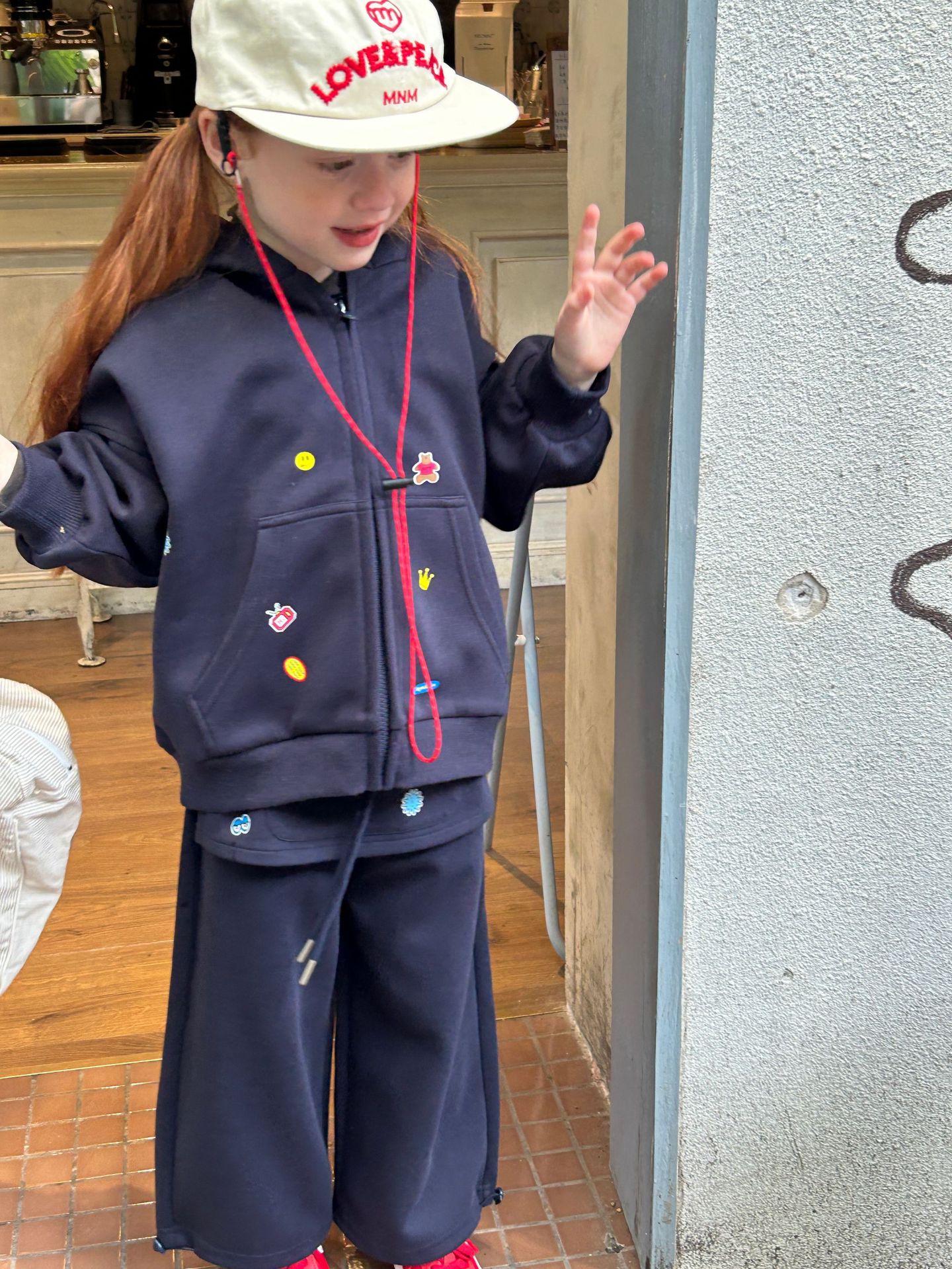 Set Dài Kéo Xanh Sticker Peach