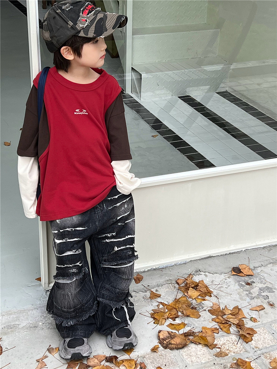 Áo Dài Nâu Đỏ Giả 3 Lớp SN