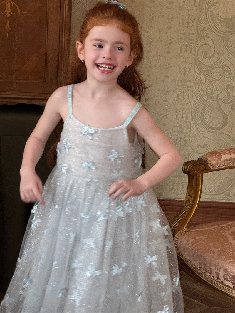 Váy Dài Xanh KTuyến Nơ Chengle