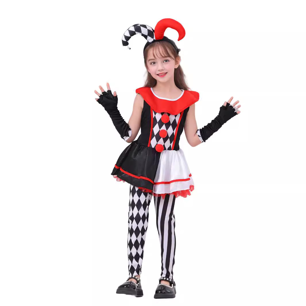 Set Dài Váy Quần Chú Hề Kèm Cài