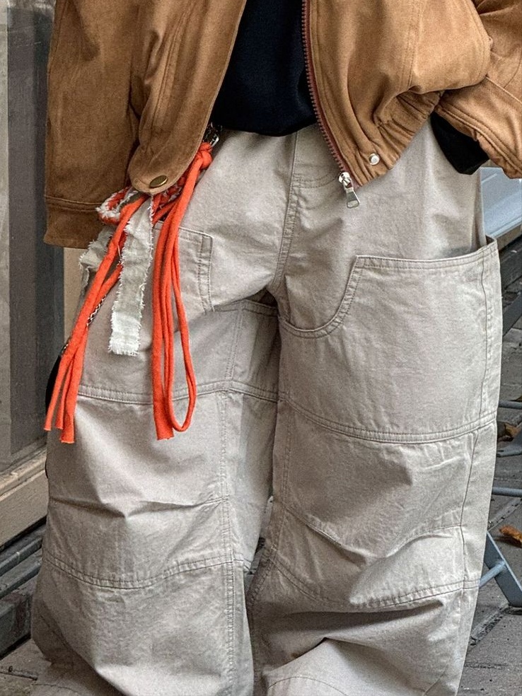 Quần Dài Kaki Be Đắp Túi PL