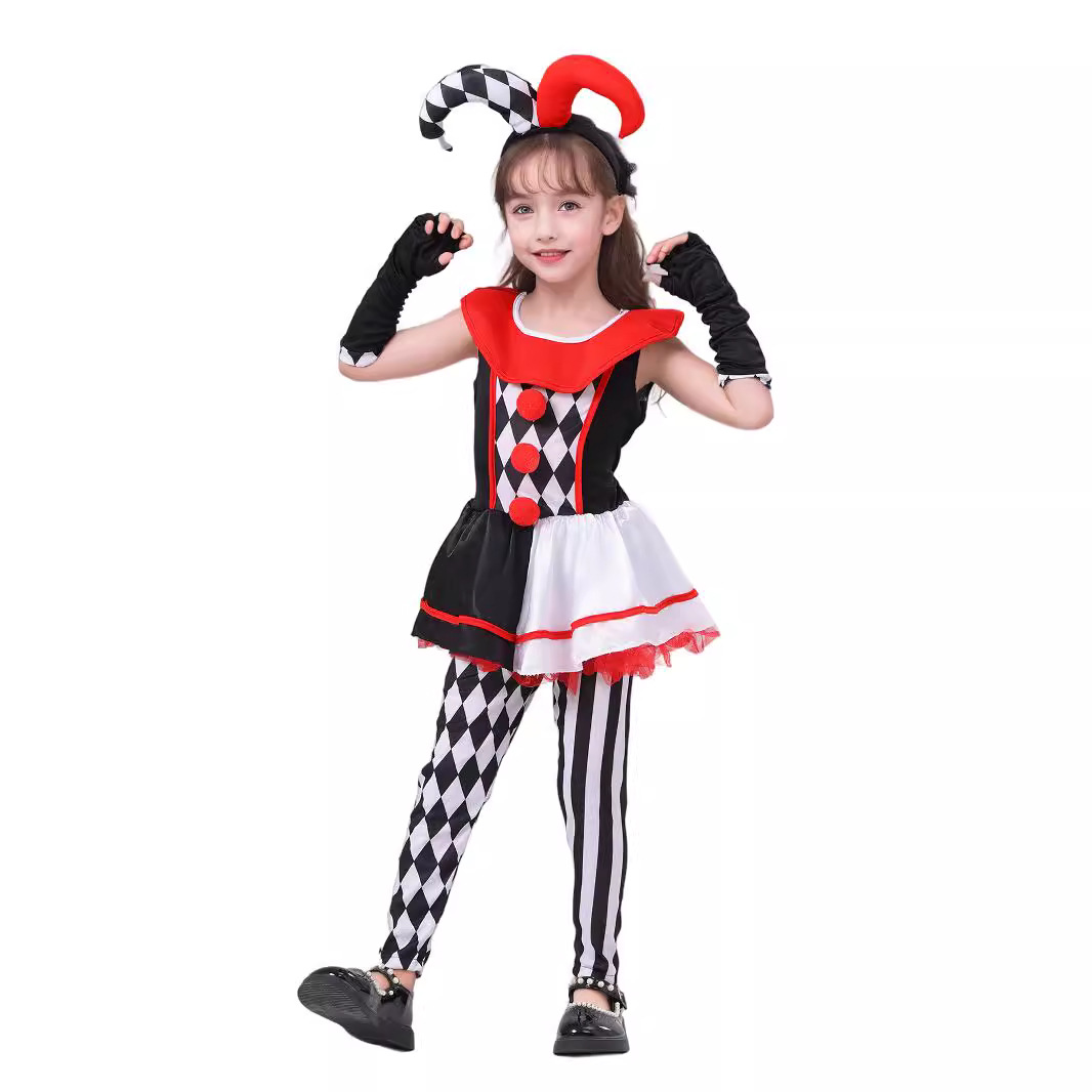 Set Dài Váy Quần Chú Hề Kèm Cài