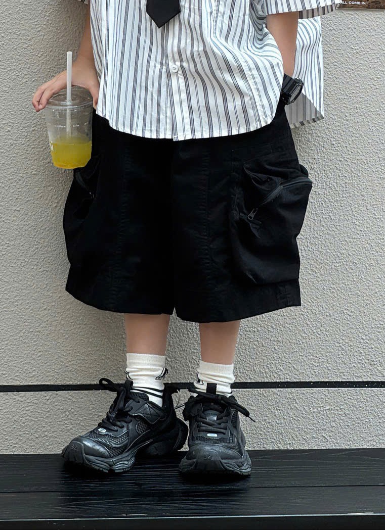 QN Kaki Túi Kéo Đen FS