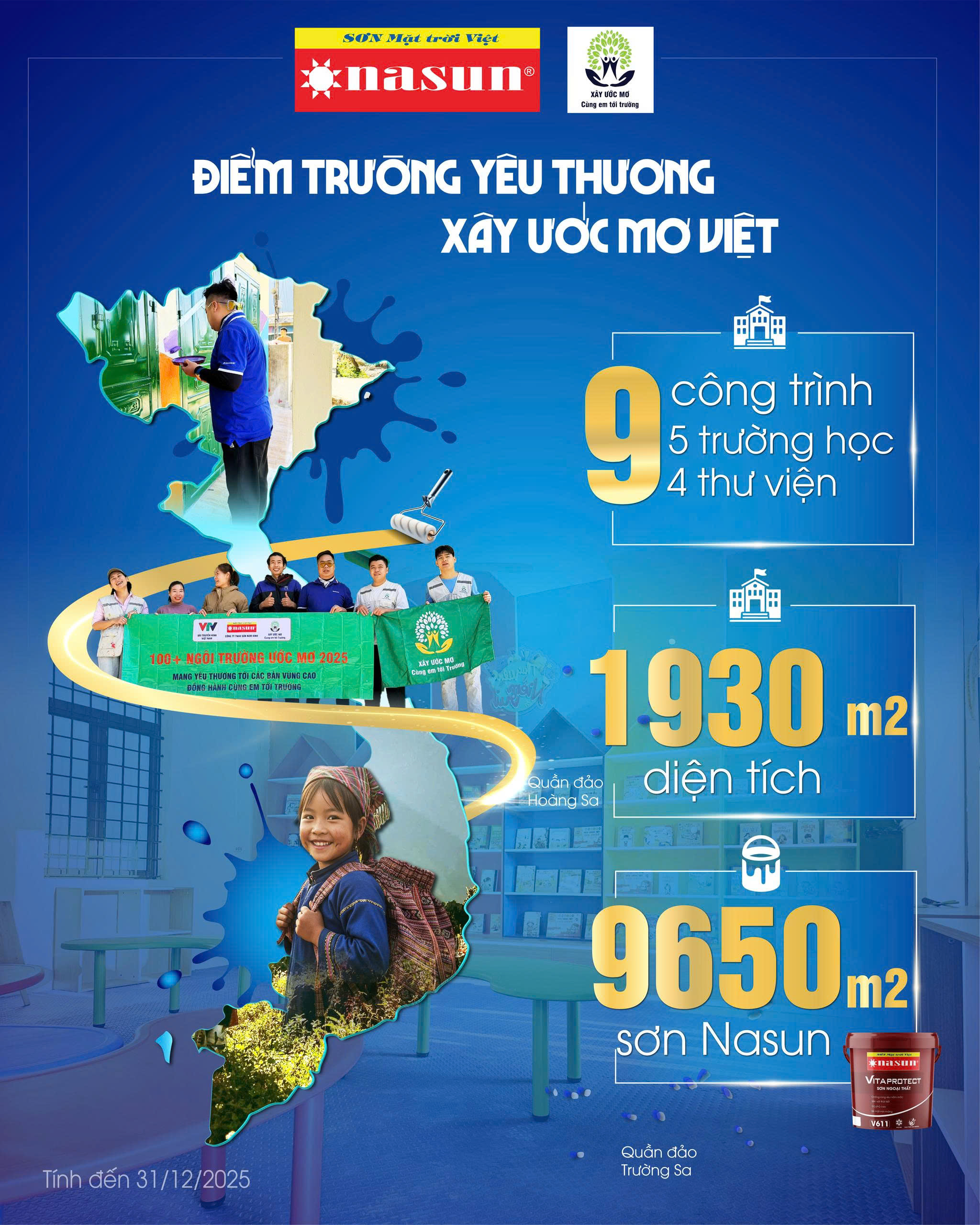 ĐIỂM TRƯỜNG YÊU THƯƠNG - XÂY ƯỚC MƠ VIỆT: HÀNH TRÌNH LAN TỎA TẤM LÒNG SẺ CHIA ĐẾN MỌI MIỀN TỔ QUỐC