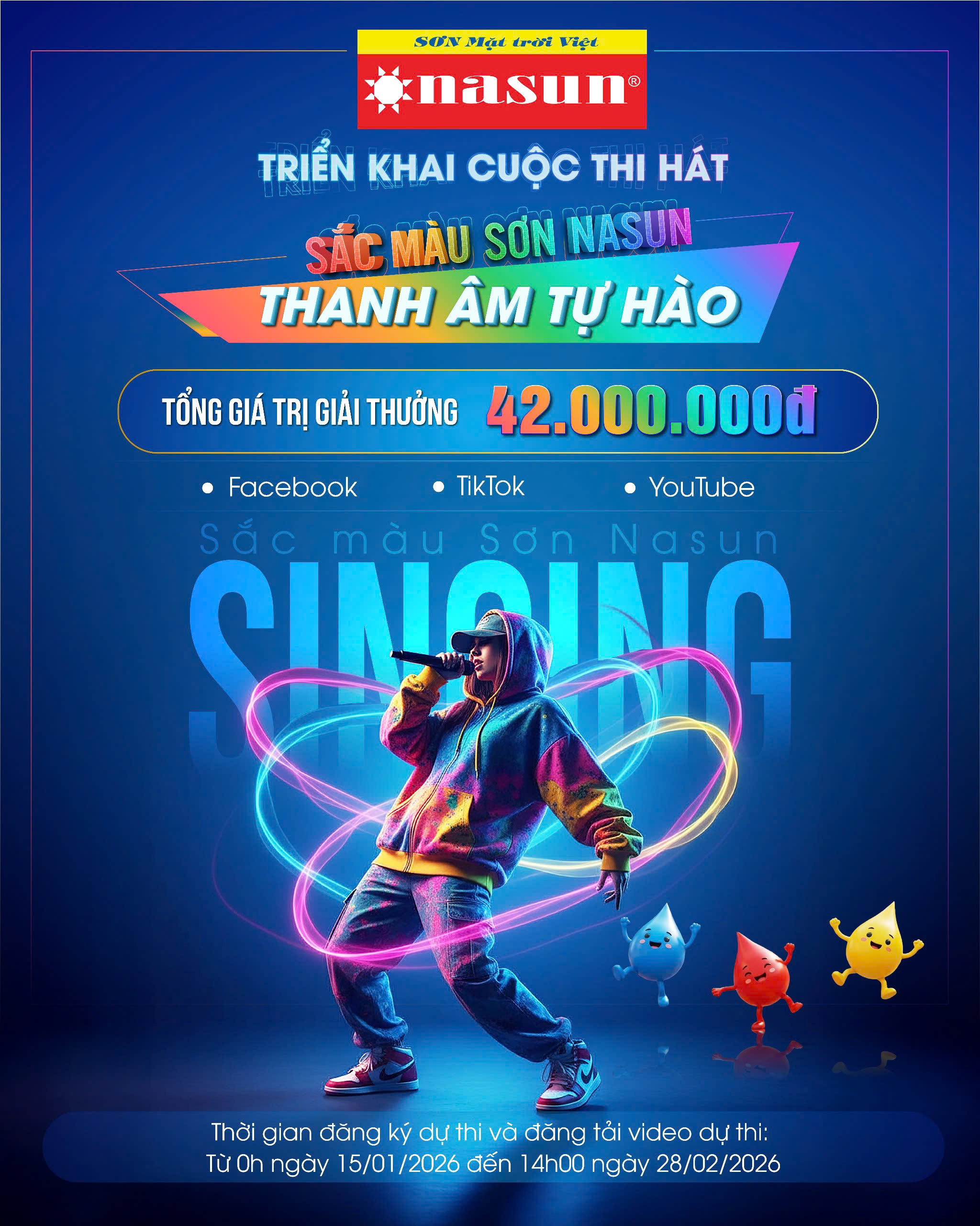 NASUN PAINT PHÁT ĐỘNG CUỘC THI HÁT “SẮC MÀU SƠN NASUN - THANH ÂM TỰ HÀO”