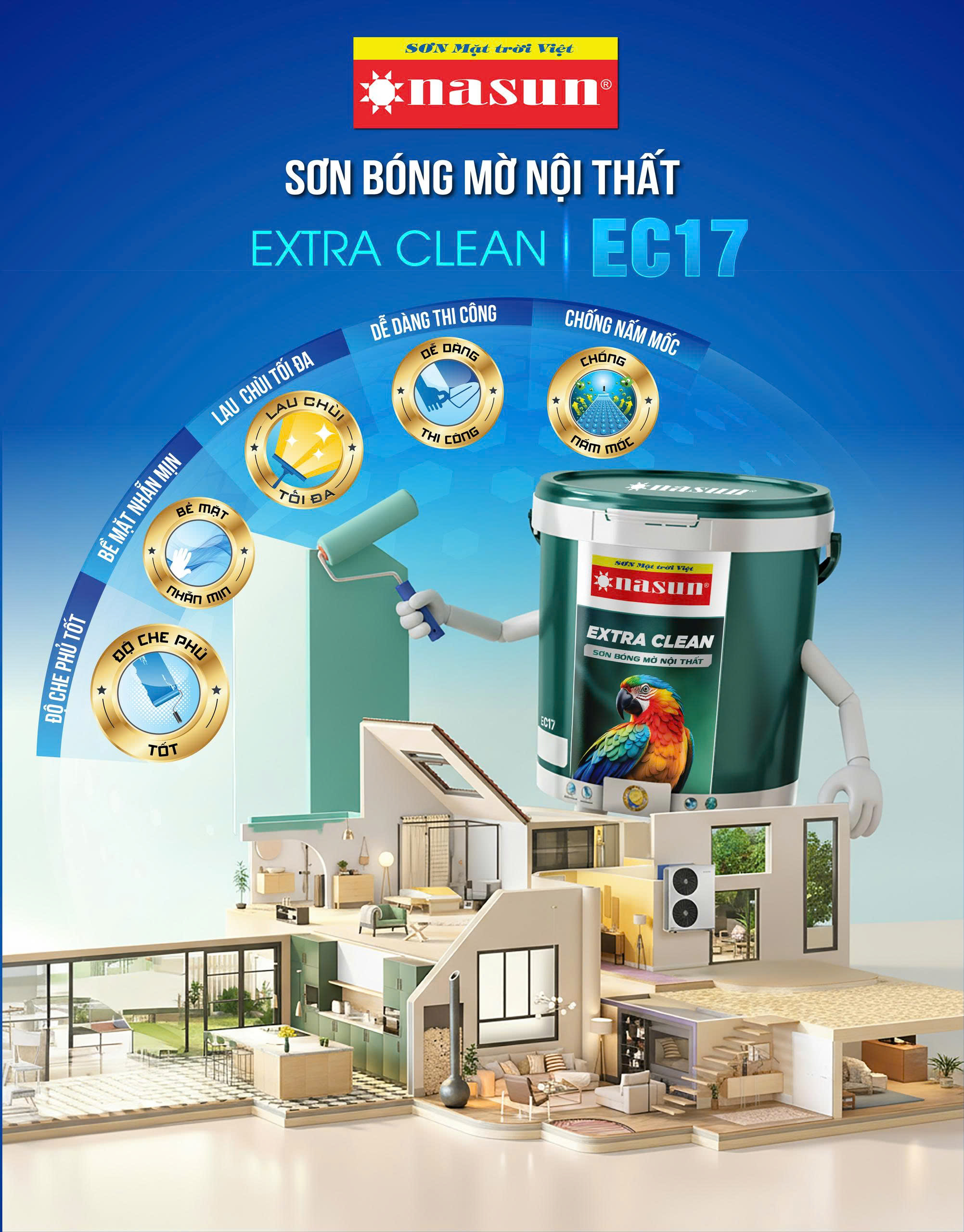 NASUN EXTRA CLEAN EC17 – GIỮ TRỌN VẺ TINH TƯƠM CHO KHÔNG GIAN SỐNG