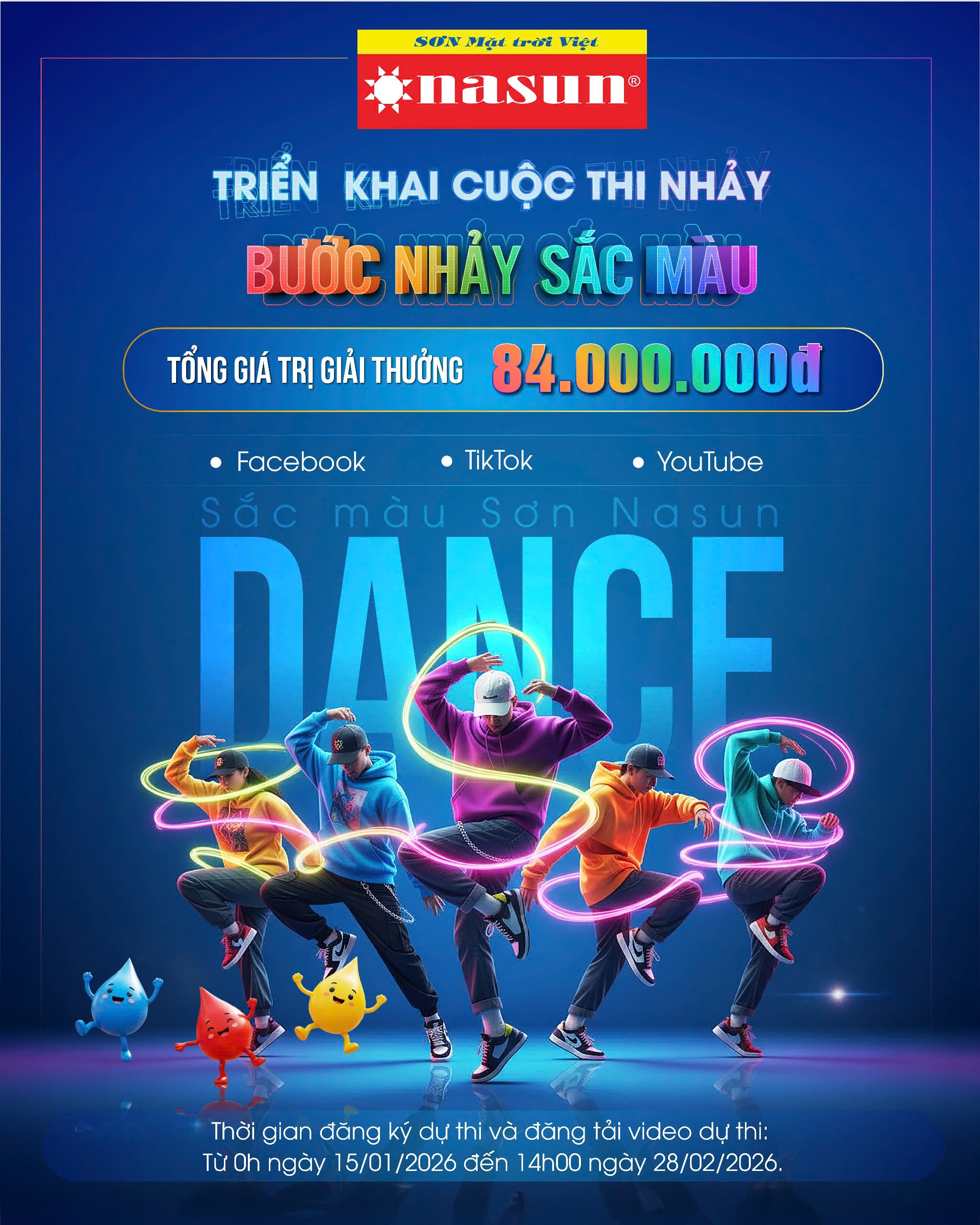 NASUN PAINT PHÁT ĐỘNG CUỘC THI NHẢY “BƯỚC NHẢY SẮC MÀU”