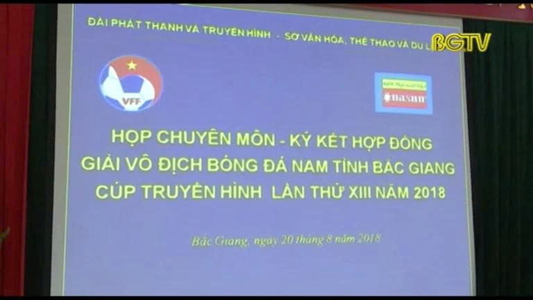 Sơn Nasun tài trợ Giải bóng đá Cúp truyền hình TP. Bắc Giang 2018