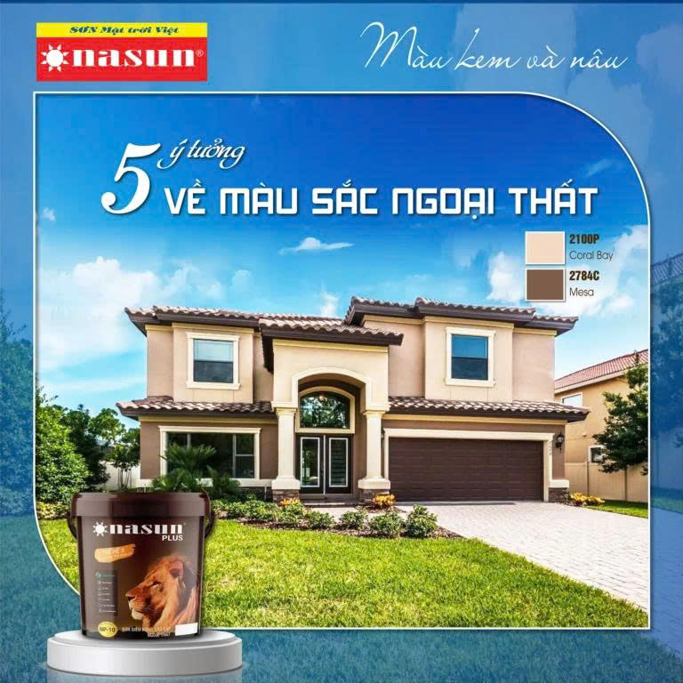 5 ý tưởng về ngoại thất ngôi nhà – Kết hợp màu sơn tường ngoại thất để tạo ấn tượng nổi bật