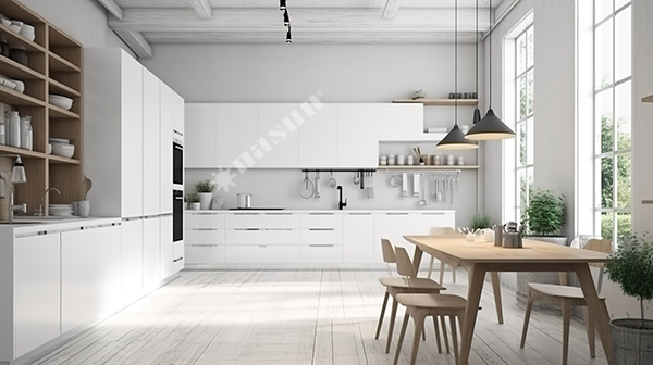 Nhà bếp màu trắng. Sơn Nasun, Nasun Paint, sơn phòng bếp, màu sơn đẹp cho nhà bếp