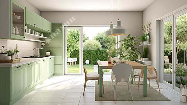 Phòng bếp sắc trắng hiện đại sang trọng cùng Sơn Nasun, Nasun Paint, sơn nhà đẹp, sơn nhà màu trắng, phòng bếp màu trắng, sơn màu trắng, white