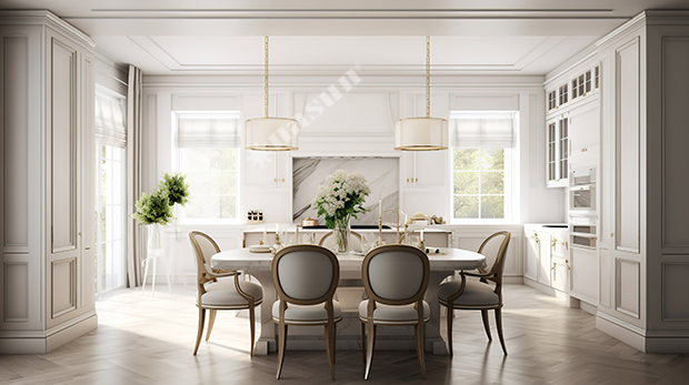 Phòng bếp sắc trắng hiện đại sang trọng cùng Sơn Nasun, Nasun Paint, sơn nhà đẹp, sơn nhà màu trắng, phòng bếp màu trắng, sơn màu trắng, white