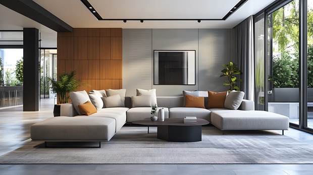 Mẫu Phòng Khách Sắc Xám - Phong Cách Hiện Đại Và Thanh Lịch, Sơn Nasun, Nasun Paint, sơn nhà màu xám, phòng khách màu xám, sơn màu xám, grey