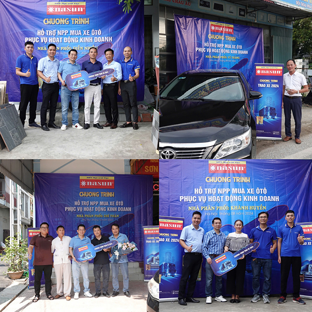 Sơn Nasun hỗ trợ nhà phân phối mua xe ô tô phục vụ bán hàng, Nasun Paint, hỗ trợ mua xe, nhà phân phối sơn