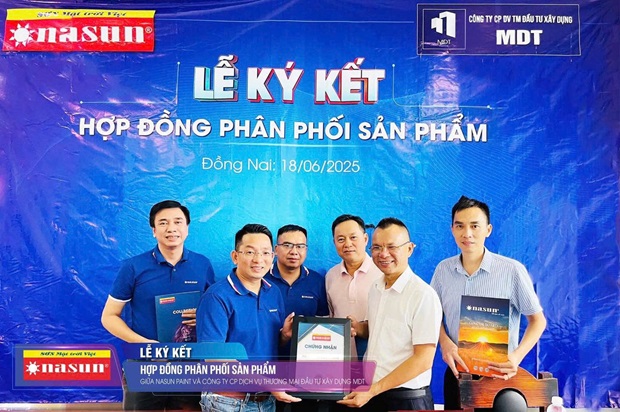Sơn Nasun hợp tác phân phối cùng Công ty Xây dựng MDT