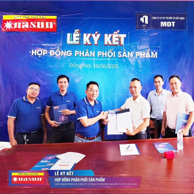 Sơn Nasun hợp tác phân phối cùng Công ty Xây dựng MDT