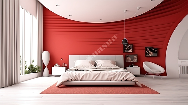 Màu sơn phòng ngủ màu đỏ. Màu sơn phòng ngủ cho người mệnh hỏa - Năng động, mạnh mẽ. Sơn Nasun, Nasun Paint, sơn phòng ngủ, màu sơn hợp mệnh hỏa