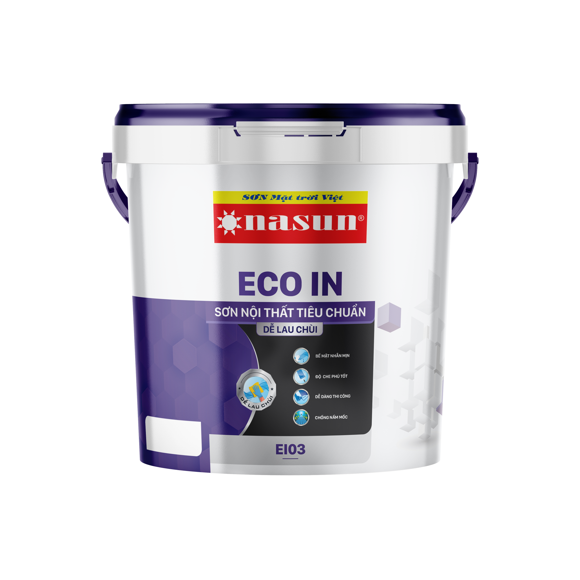 SƠN NỘI THẤT TIÊU CHUẨN DỄ LAU CHÙI NASUN ECO IN