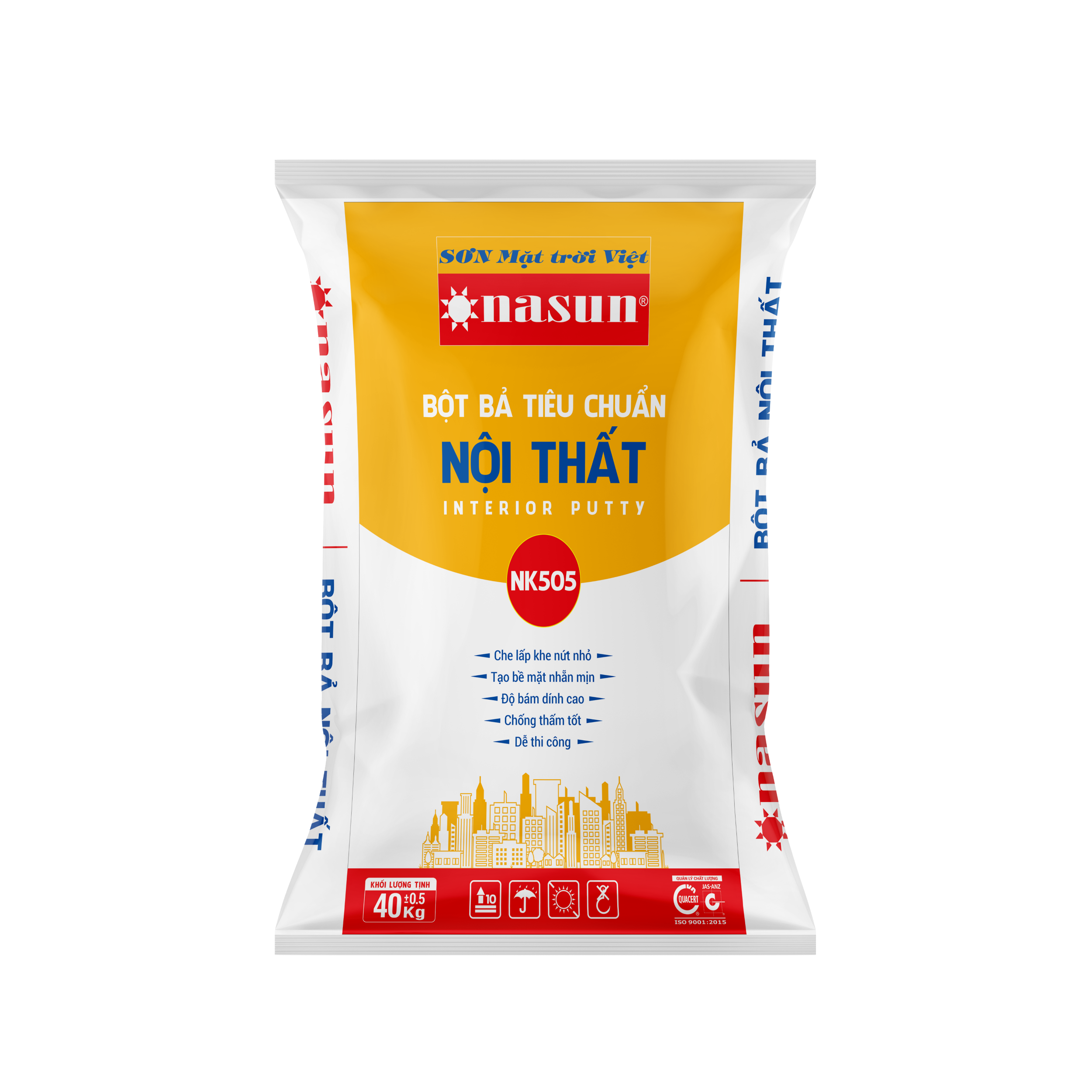 BỘT BẢ TIÊU CHUẨN NỘI THẤT NASUN INTERIOR PUTTY