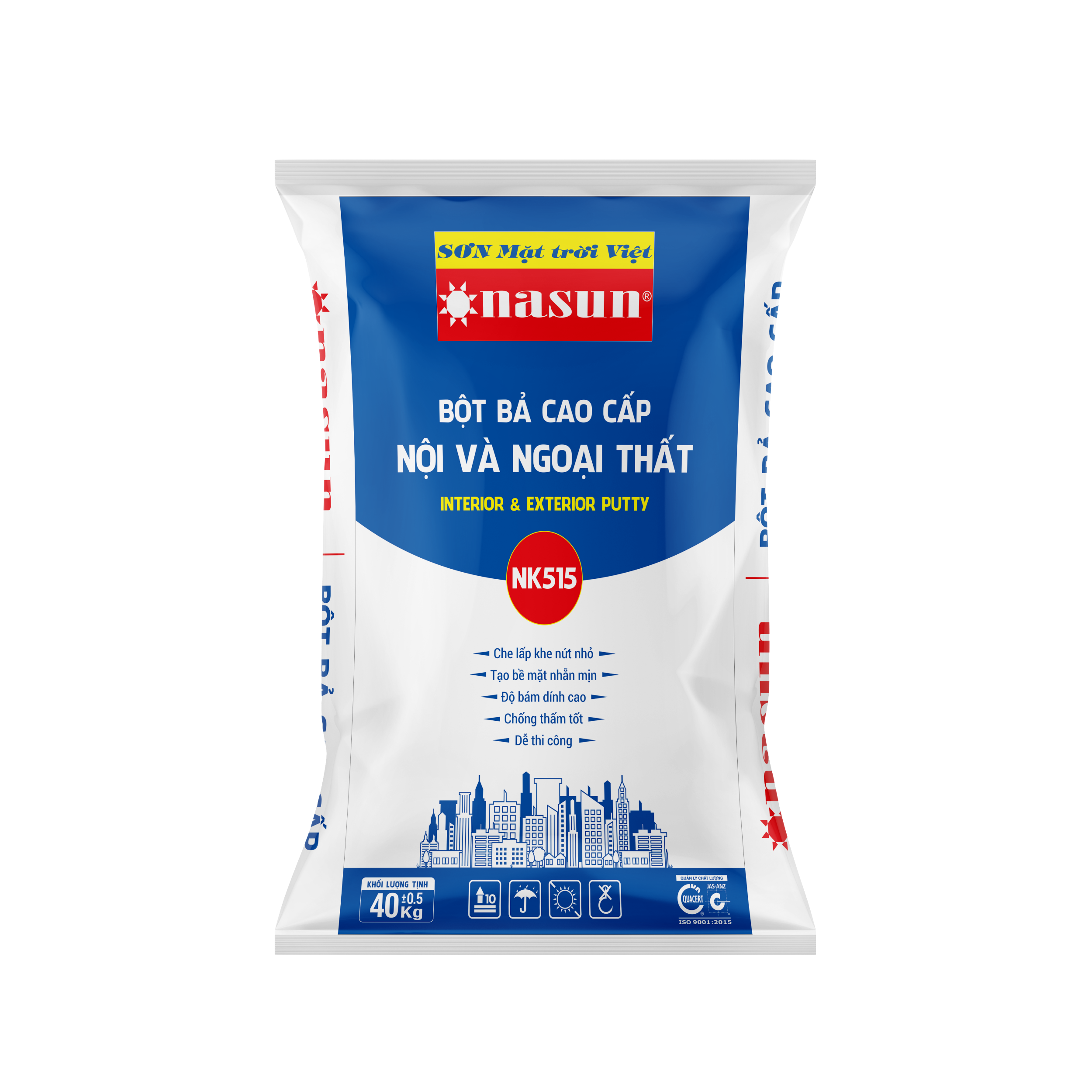 BỘT BẢ CAO CẤP NỘI VÀ NGOẠI THẤT NASUN INT & EXT PUTTY