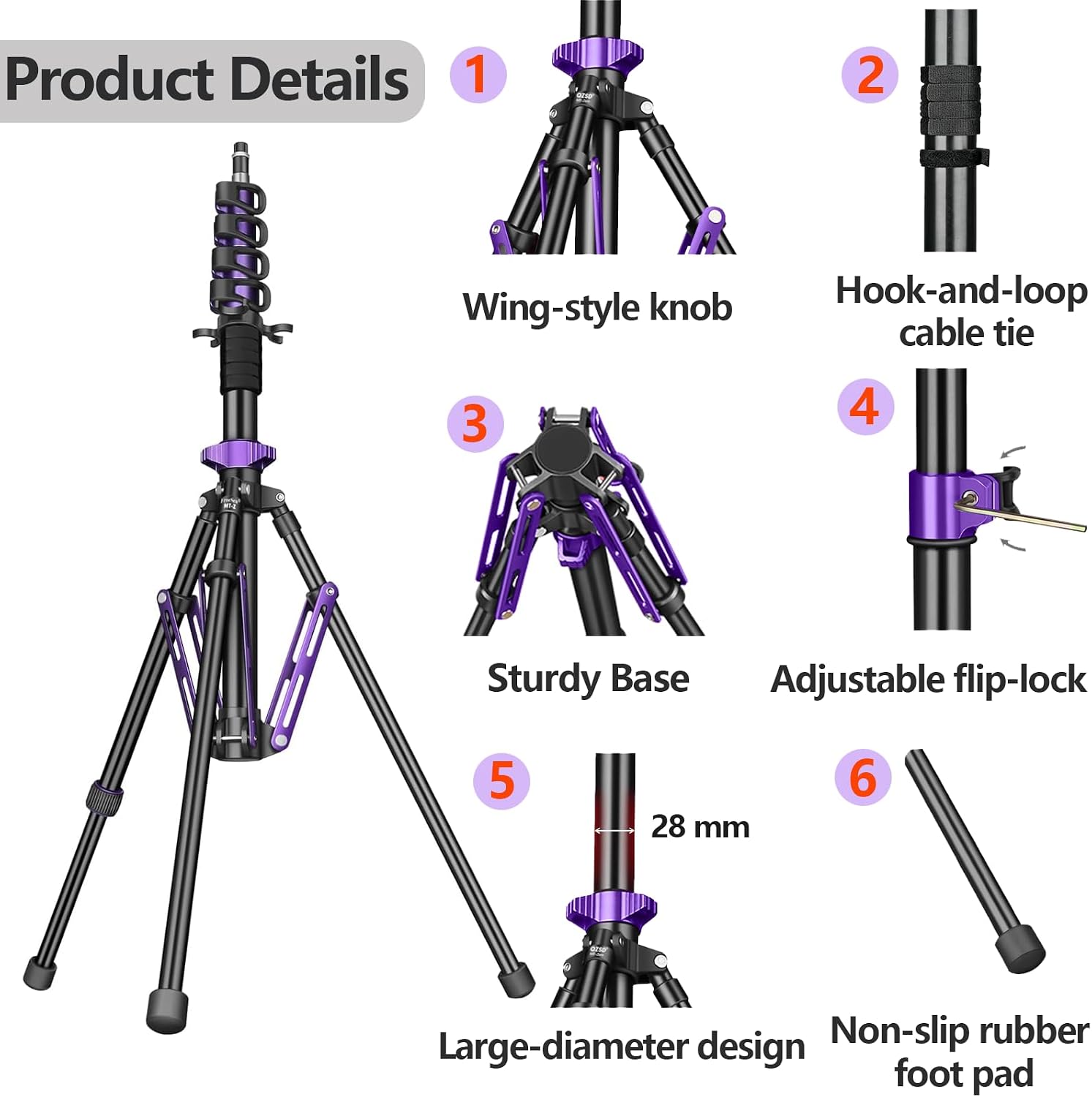 Chân Đèn QZSD MT-02 Chính Hãng: Nhỏ Gọn, Bền Bỉ Cho Studio - ảnh 4