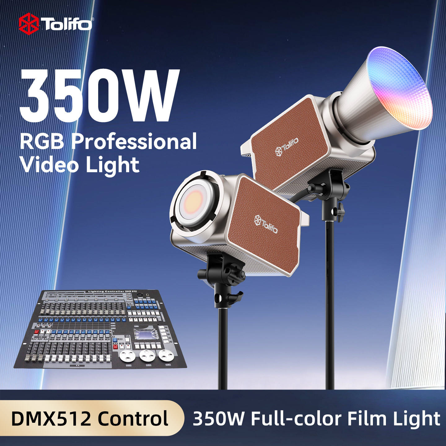 Đèn Video LED COB RGB Chuyên Nghiệp TOLIFO PL-350RGB 350W – Hàng Chính Hãng