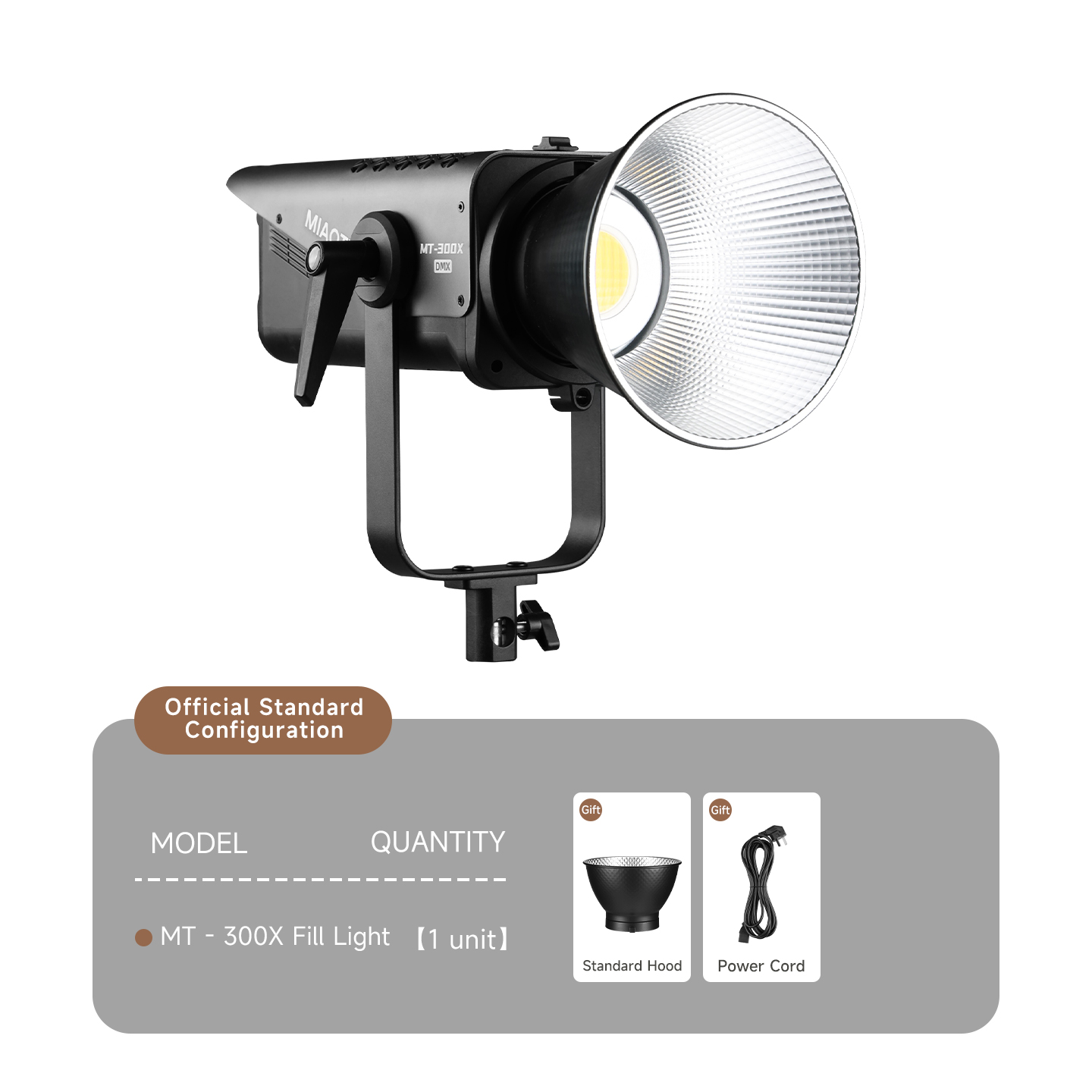 Miaotu MT-500B DMX Professional 500W Bi Color 2700-6500K