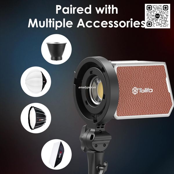 Bộ gá chuyển đổi phụ kiện TOLIFO Ngàm Mini S → Ngàm Bowens