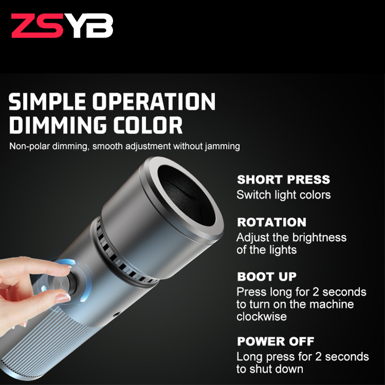 Đèn hiệu ứng cầm tayZSYB  DT-25W Tích hợp pin  7.4V 4600mAh