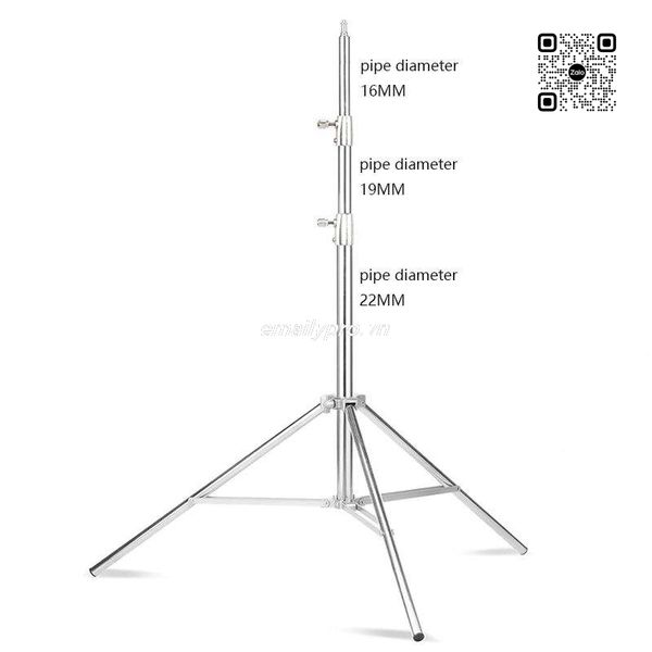 Chân đèn E.PRO E-200S  Thép  Không Gỉ  - Chịu lực Cao