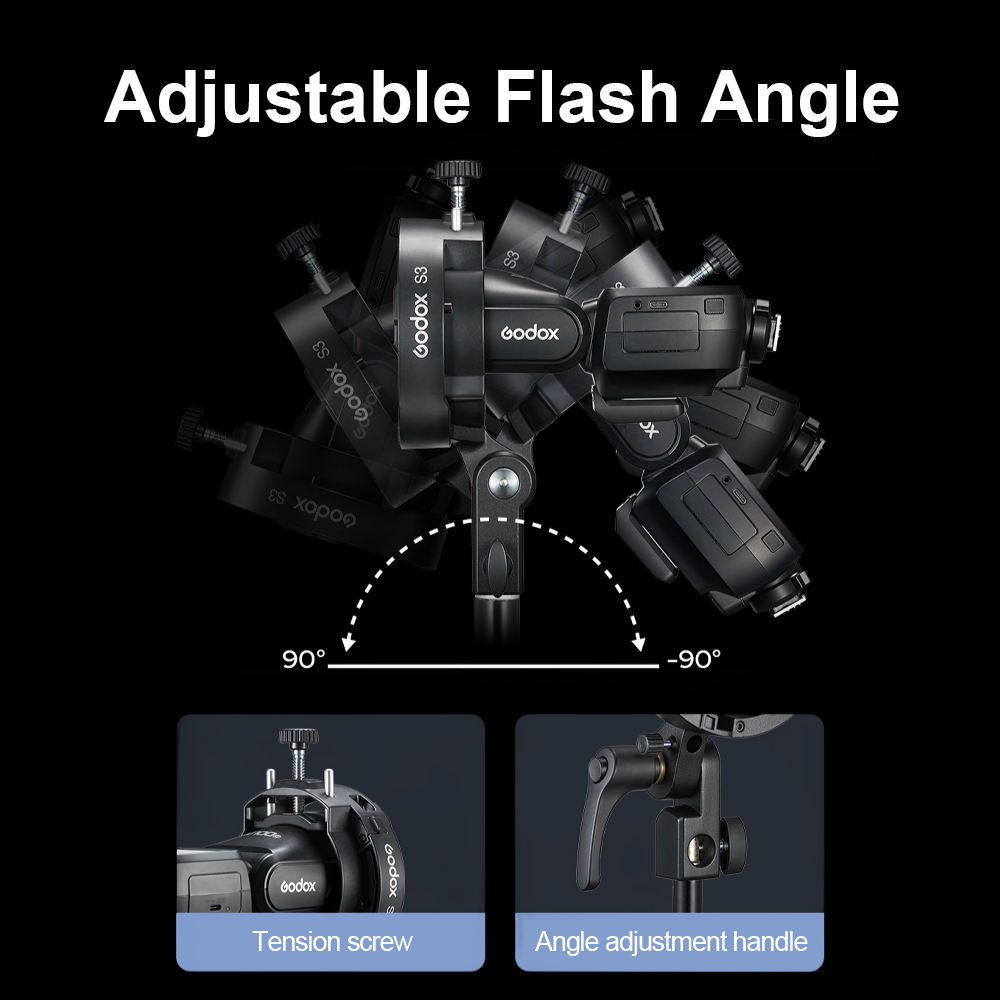 Godox S3 Ngàm chuyển Bowen Godox S3 cho V860 V1 V100 AD200 AD300