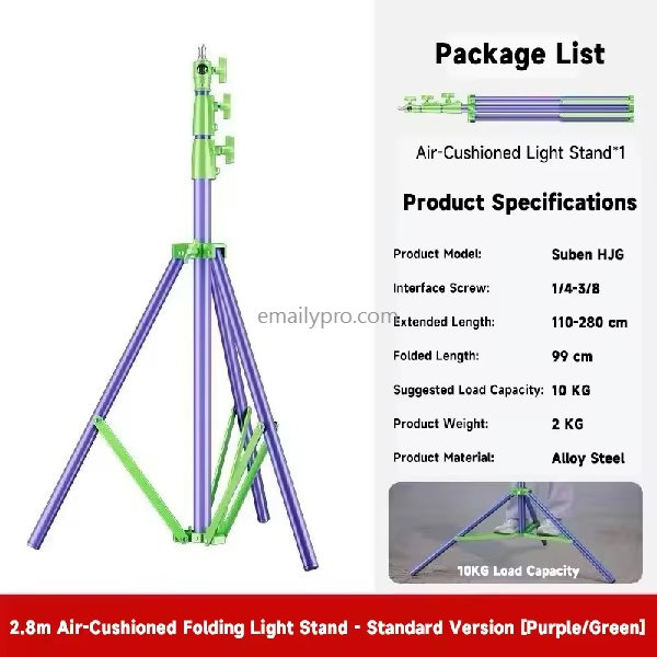 Chân Đèn Studio E.PRO 280AIR Trợ Lực Hơi Chuyên Nghiệp