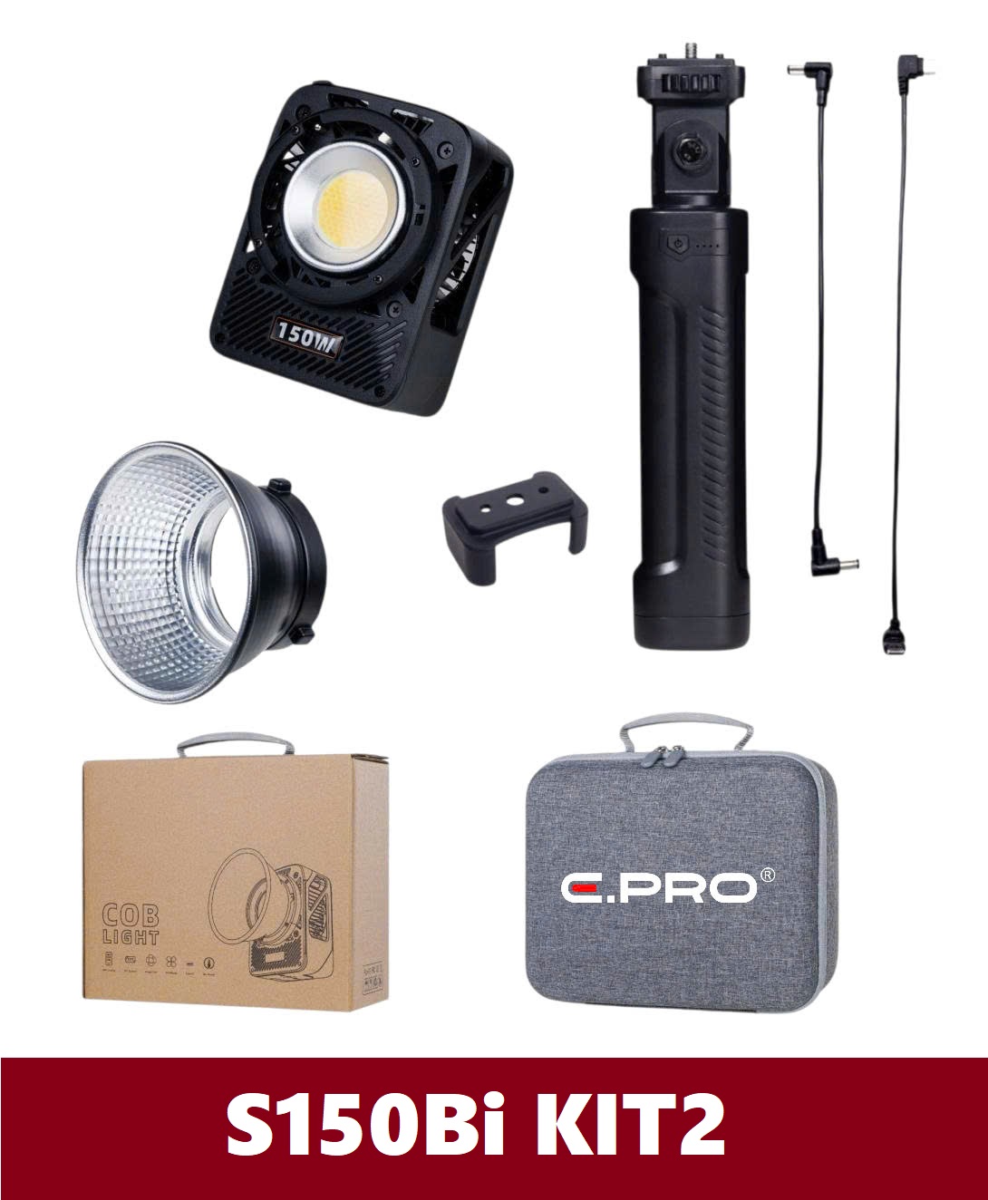 Đèn COB LIGHT S150 Cầm tay  công suất  cao - CRI >95 + Pin P77