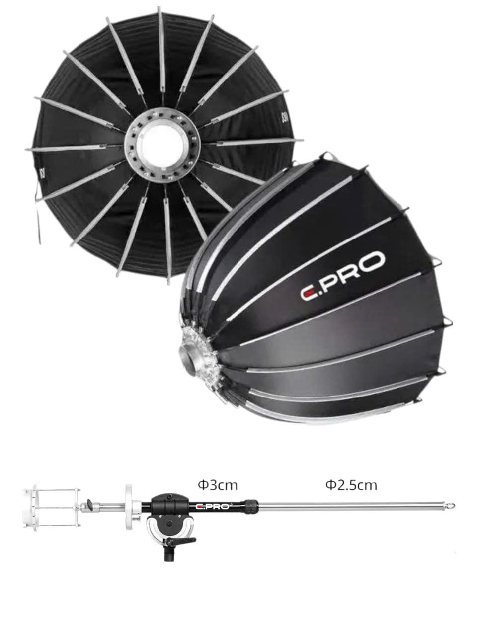 Tay zoom điều chỉnh ánh sáng Sofbox E-400 E.PRO