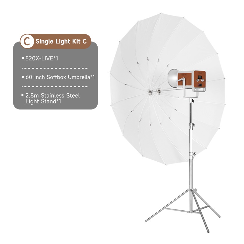 Miaotu LIVE-520X Professional 520W Bi Color 2700-6500K - CRI>97