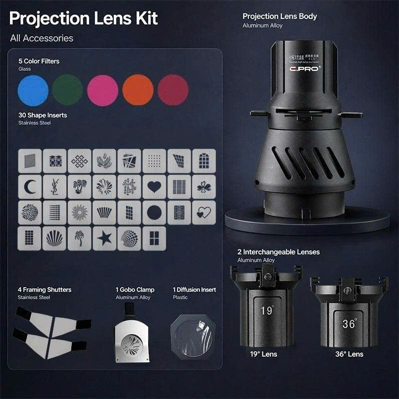 Bộ hiệu ứng ánh sáng E-PRO Projection Attachment EX30-PRO 36 – Giải pháp cho studio chuyên nghiệp