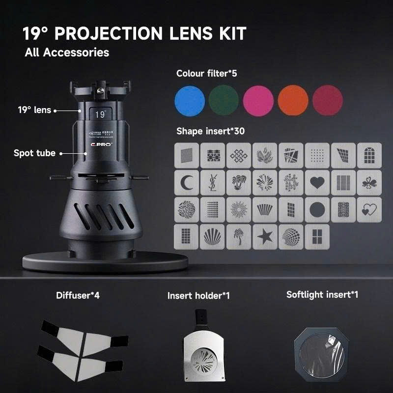 Bộ hiệu ứng ánh sáng E-PRO Projection Attachment EX30-PRO 36 – Giải pháp cho studio chuyên nghiệp