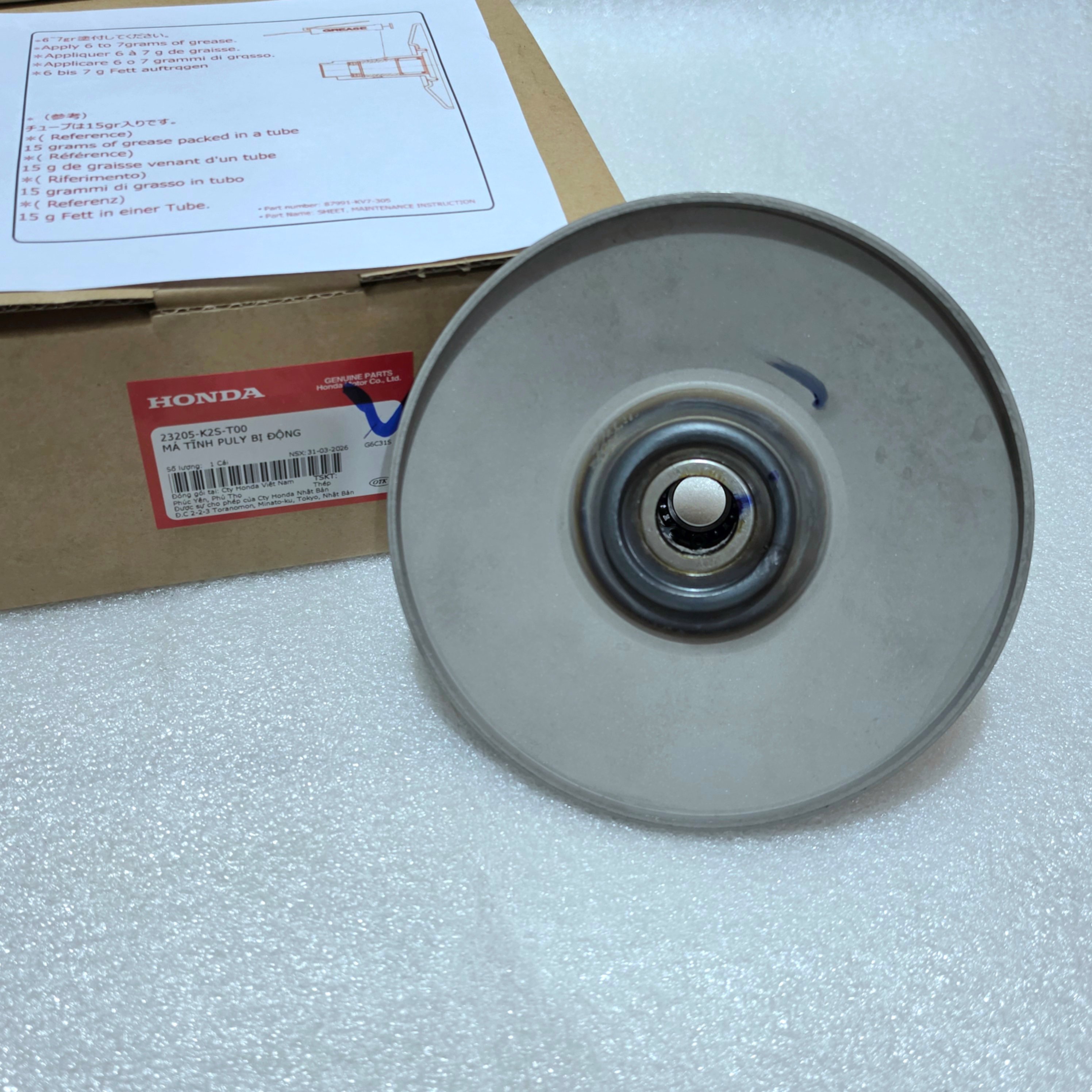 Má tĩnh puly bị động, Buly nồi sau Air Blade 4Val 2022-2025, Vario 160, Click 160 má trong - 23205-K2S-T00