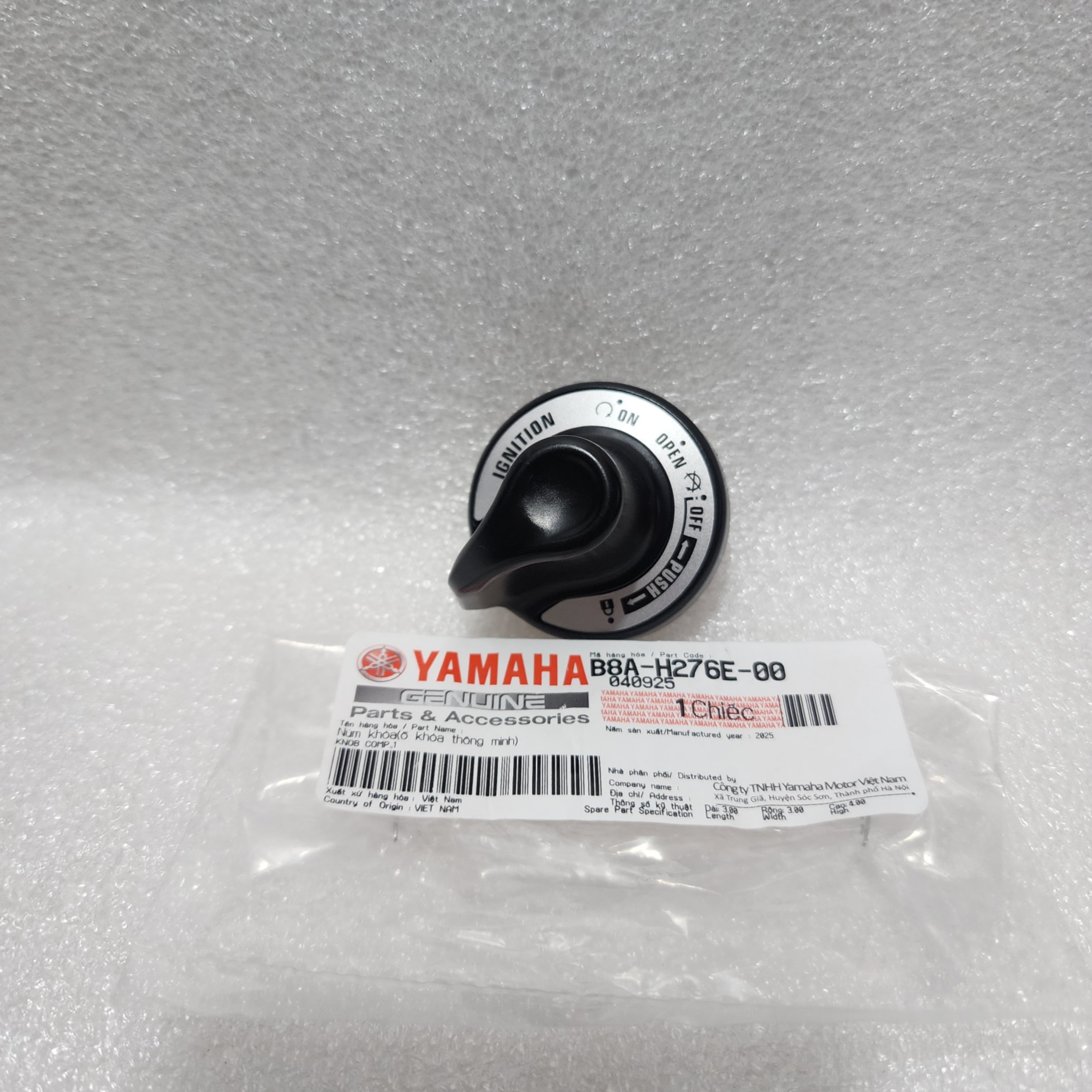 NÚM KHÓA SMART KEY NVX, GRANDE ĐEN BẠC