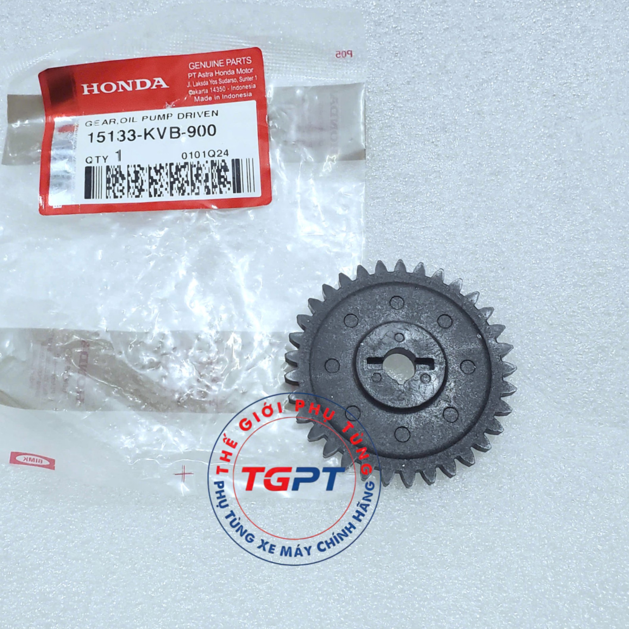 Bánh bơm dầu 33 răng, bánh bơm nhớt xe AB 110, xe Click 110 / 15133-KVB-900