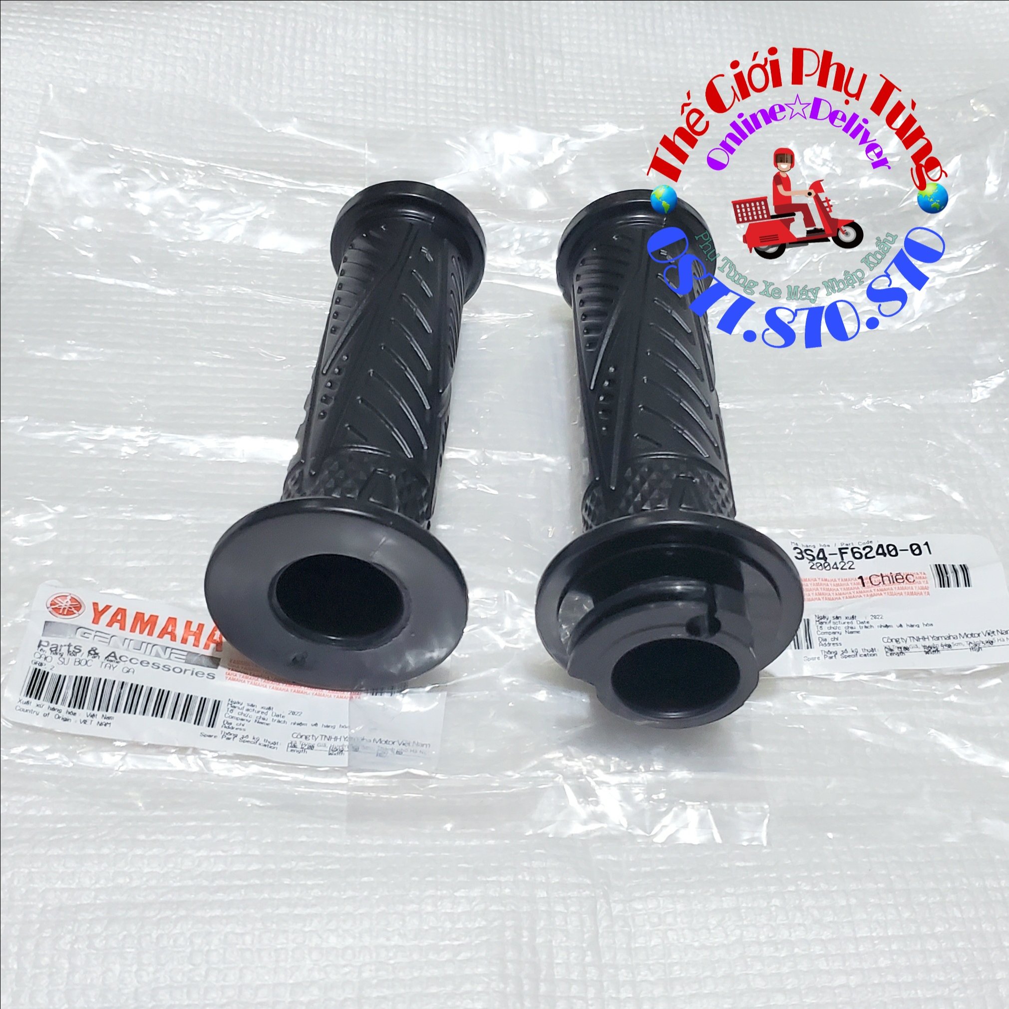 Cao su tay lái, Bao tay Sirius có ống ga - 3S4-F6240-01/ 3S4-F6242-01