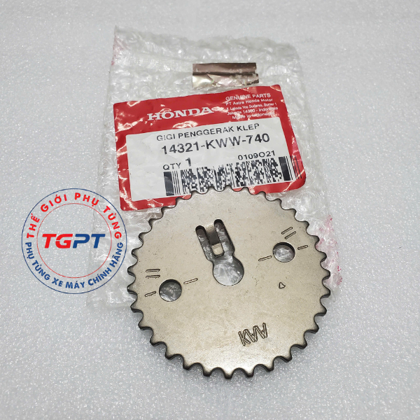 Bánh răng cam (32răng), Bánh cam Wave S110 2012, RSX 110, Super 110 (có gờ) /14321-KWW-740