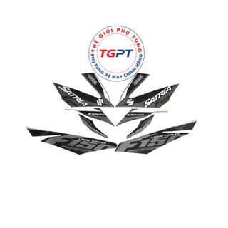 Bộ tem Satria Fi 2017 đen bóng /68000-12K00-ANM