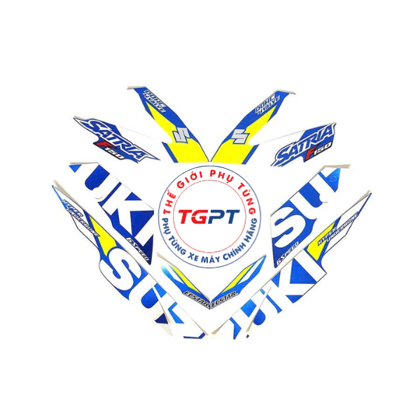 Bộ tem Satria Fi xanh GP 2020, tem Raider fi /68019-12KB0-YSF