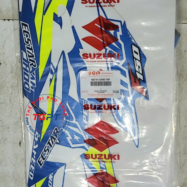 Bộ tem Satria Fi xanh GP 2020, tem Raider fi /68019-12KB0-YSF