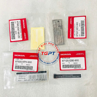 Bộ tem thông số Wave Thái 110 /87507-KEV-900/ 87560-KW7-901ZD/ 87505-KPH-900/ 87125-GB0-900