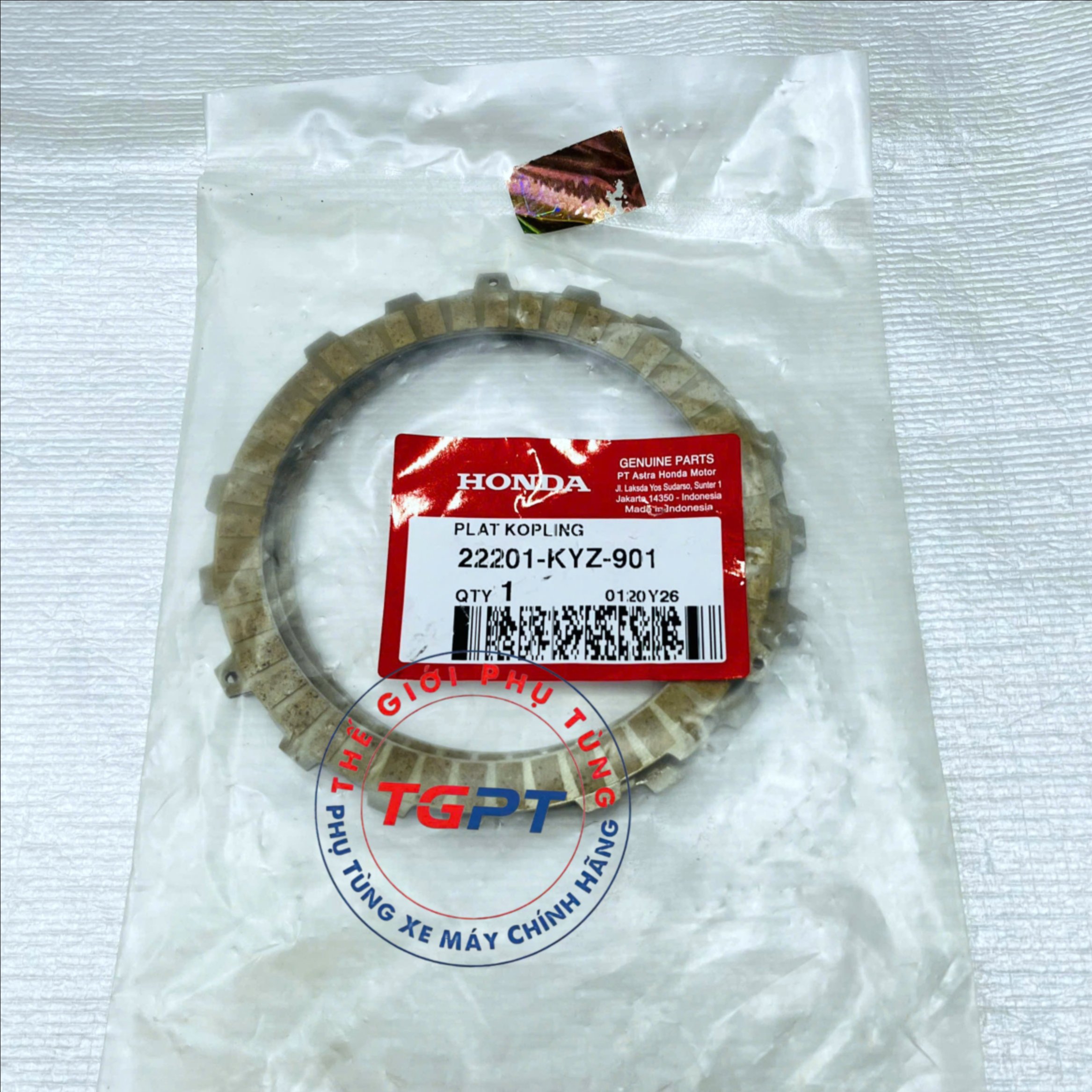 Đĩa ma sát ly hợp, Bố nồi Future 125, Future Led 2012-2025 không gờ (3 lá) - 22201-KYZ-901