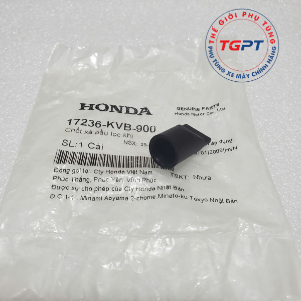 Chốt xả bầu lọc khí, Ống xả cặn pô e đen ngắn /17236-KVB-900