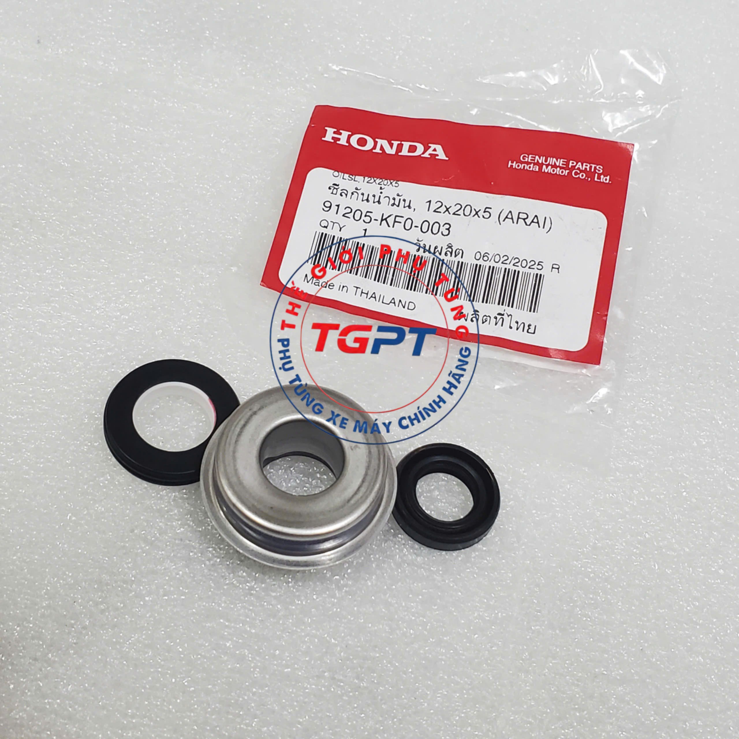 Bộ phốt bơm nước Sonic 150, Winner 150 V1, V2, V3, V4 /91205-KF0-003