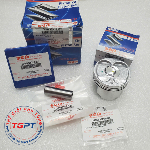 Nòng piston bạc Raider xăng cơ, Satria Fu 150 /11211-25G50-0F0/12100-25G10-0F0